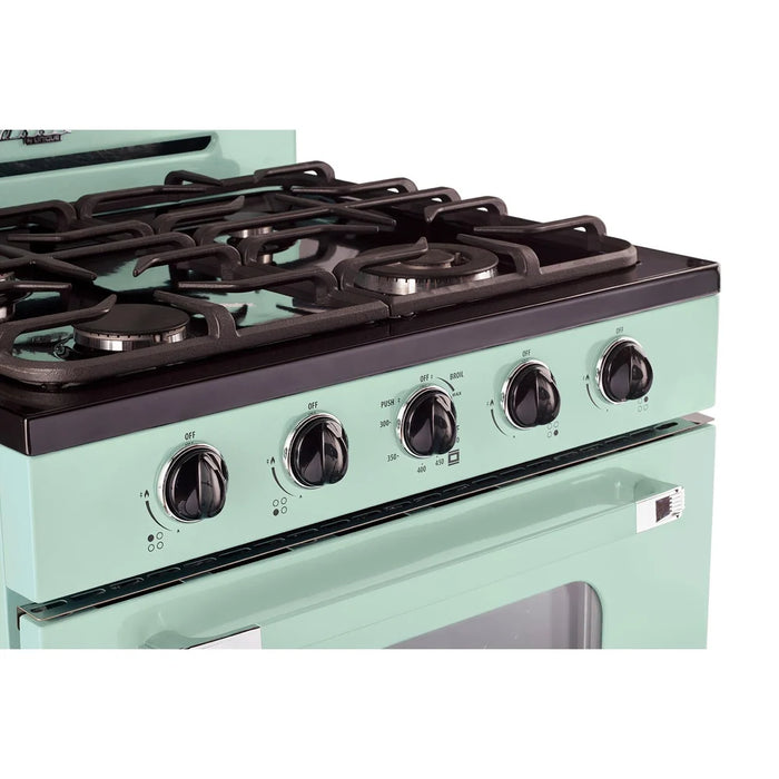 UNIQUE 30" Classic Retro Offgrid Range, Large Power burner, UGP-30CR OF2 LG