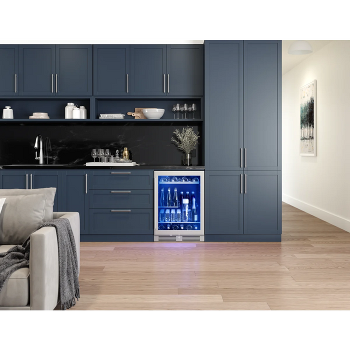 Zephyr 24" Freestanding/Built-In Undercounter Single Zone Beverage Center, PRB24C01CG