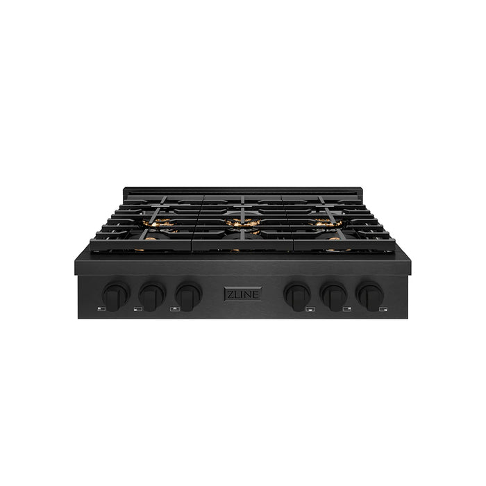 ZLINE 30 " Paramount Gas Rangetop  Cooktop, Black Satin Stainless Steel SRTBS-30