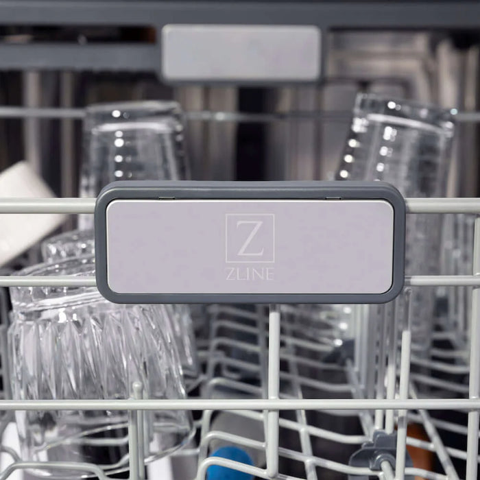 ZLINE Autograph Edition 24" Tall Tub Dishwasher, Custom Panel Ready, Champagne Bronze Handle DWMTZ-24-CB