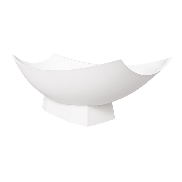 ALFI brand White Matte 71" Solid Surface Resin Free Standing Hammock Style Bathtub AB9992
