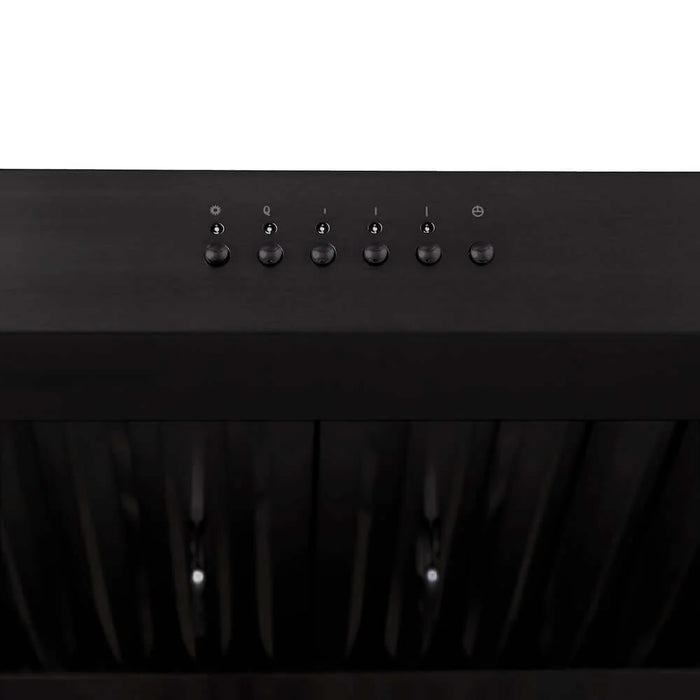 ZLINE 600 CFM Ducted Under Cabinet Range Hood, Black Stainless Steel, BS623