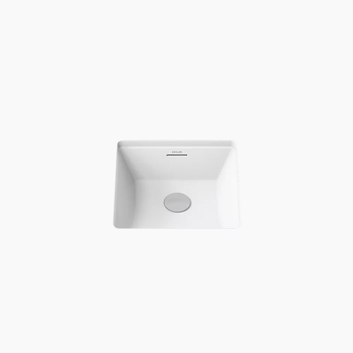 KOHLER Brazn 16-1/4" square undermount bathroom sink K-21056