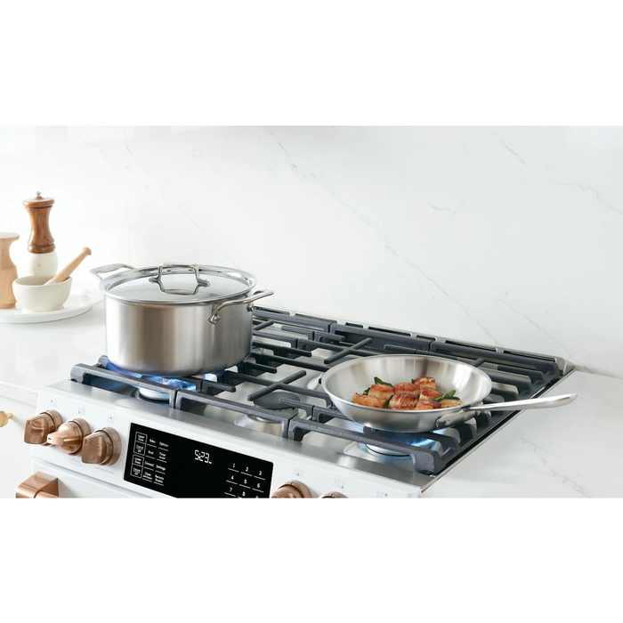 Cafe 30" Slide-In Gas Smart Range, CGS700P4MW2
