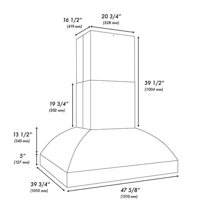 ZLINE Island Mount Outdoor Grill Hood GOi2