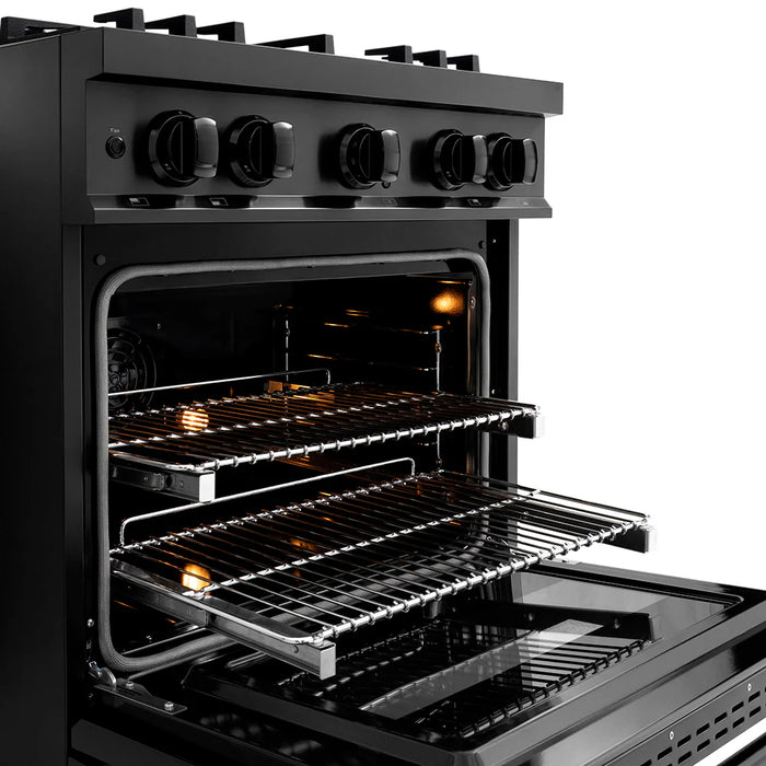 ZLINE Classic Gas Range Black Stainless Steel PCGRB