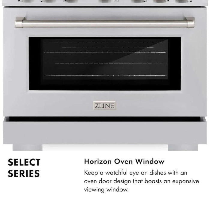 ZLINE 36" Select Gas Range Convection Gas Oven Stainless Steel HGR36