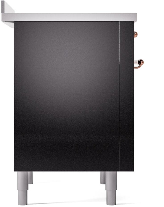 ILVE Nostalgie II 36 " Electric Range, Glossy Black, Copper Trim UPI366NMPBKP ILVE