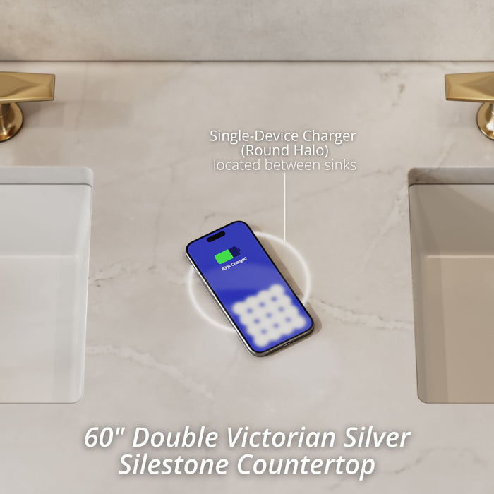 James Martin Brittany 60" Double Bathroom Vanity, Bright White