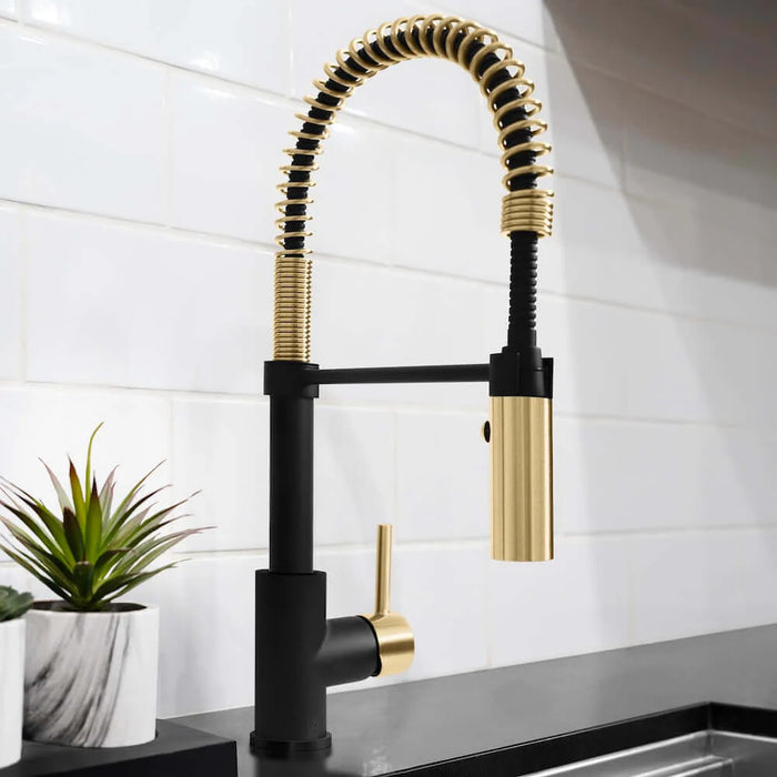ZLINE Autograph Edition Sierra Pull Down Spring Single Handle Kitchen Faucet, SRA-KF-Z