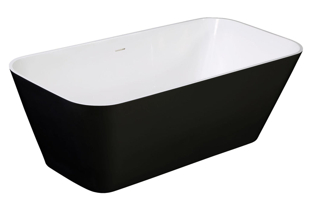 ALFI brand 67" White Rectangular Solid Surface Smooth Resin Soaking Bathtub AB9952