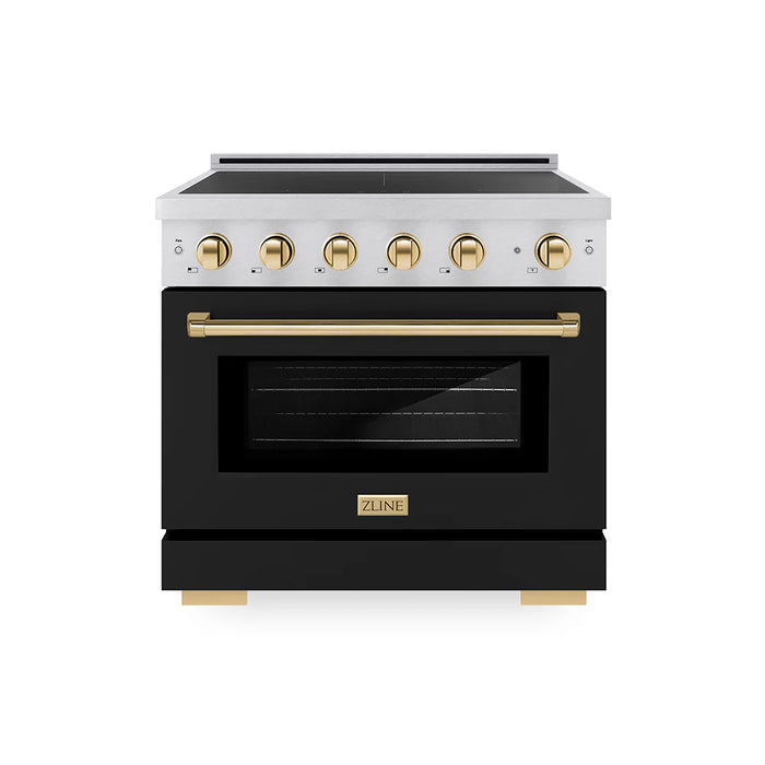 ZLINE Paramount Induction Range, Cooktop, Electric Convection Oven Satin Stainless Steel SINRSZ-BLM36