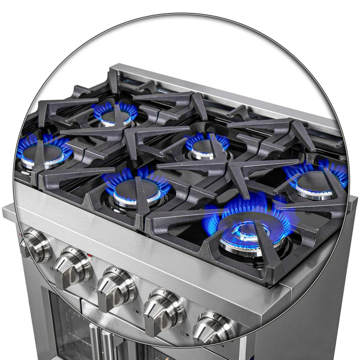 FORNO Massimo 36" French Door Gas on Gas Range FFSGS6439-36