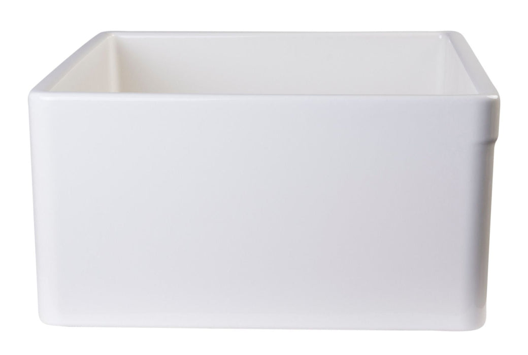 ALFI brand 26" Decorative Lip Single Bowl Fireclay Farmhouse Kitchen AB506-W