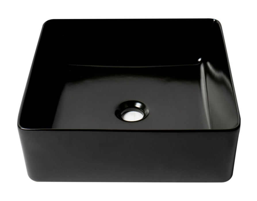 ALFI brand 16" Modern Square Above Mount Ceramic Sink ABC903