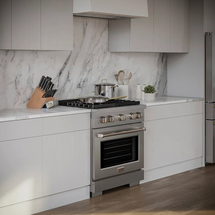 ZLINE 30" Paramount Dual Fuel Range DuoPro™ Cooktop, Electric Convection Oven PSDRS-30