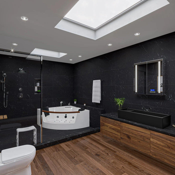 ALFI brand 39" White Above Mount Fireclay Bathroom Trough Sink AB39TR