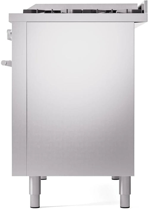 ILVE 48"Professional Plus Liquid Propane Dual Fuel Range, Stainless Steel UP48FWMPSSLP