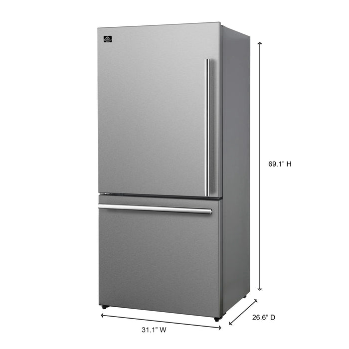 FORNO Espresso Milano 31" Left Swing Refrigerator FFFFD1786-31S