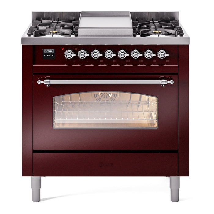 ILVE Nostalgie II 36" Dual Fuel Natural Gas Range, UP36FNMP