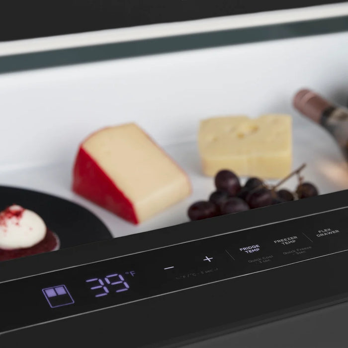 ZLINE Autograph Edition 36" Counter-Depth French Door Refrigerator, Water, Ice Maker, Fingerprint-Resistant Stainless Steel, Helix Handles RFMZ-W-36-KCB