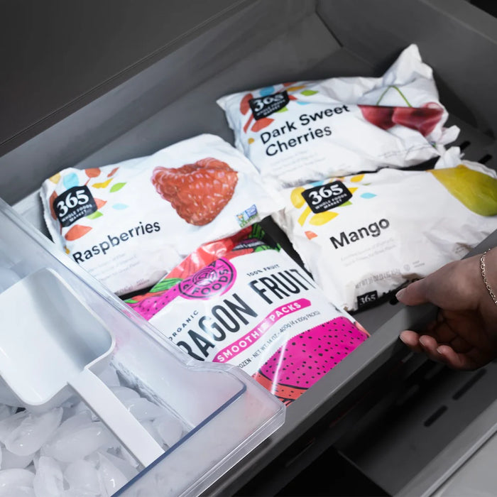 ZLINE 36" Panel Ready French Door Built-In Bottom Freezer Refrigerator, Water Dispenser, Ice Maker, Stainless Steel Interior SRBIV-36