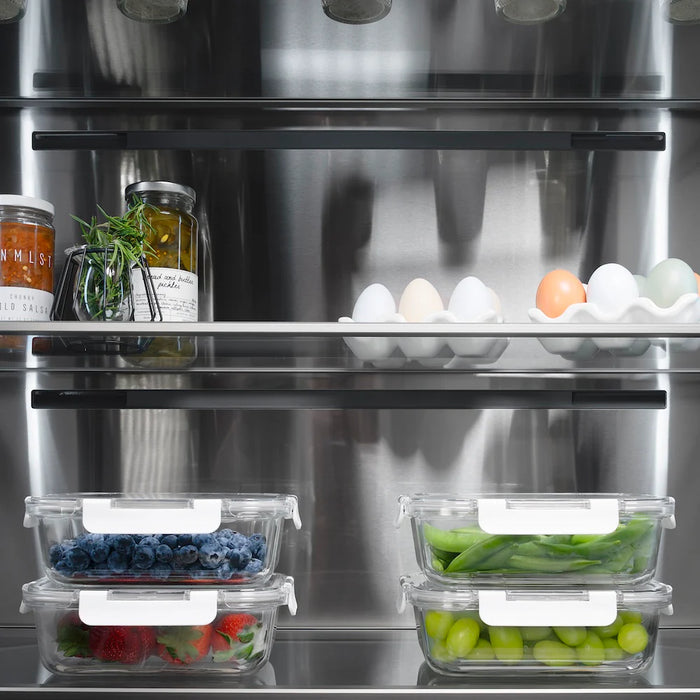 ZLINE Autograph Edition 36" French Door Built-In Bottom Freezer Refrigerator, Water Dispenser, Ice Maker, Stainless Steel, Stainless Steel Interior, Helix Handles SRBIVZ-30436KCB