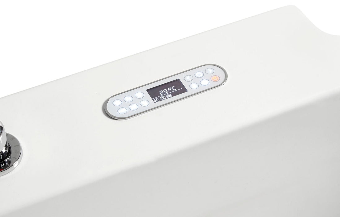 EAGO 6 ft Acrylic White Whirlpool Bathtub, Fixtures AM128ETL