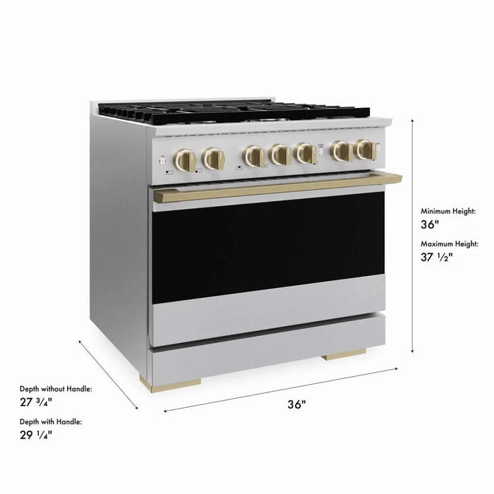 ZLINE Marino Dual Fuel Range MDRSZ-36-CB