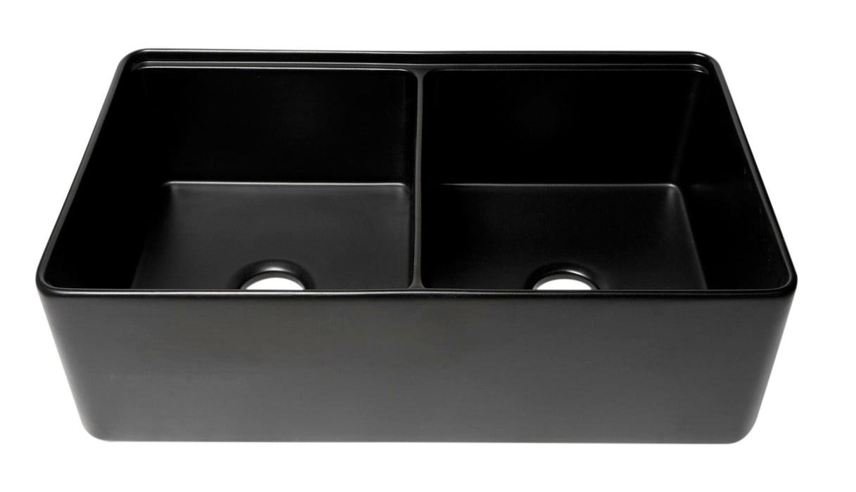 ALFI brand 33" Workstation Step Rim Fireclay Sink ABFS3320D