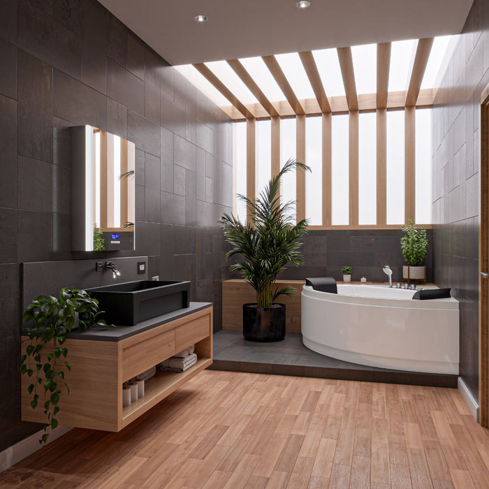 ALFI brand 36" White Above Mount Fireclay Bath Trough Sink AB36TR