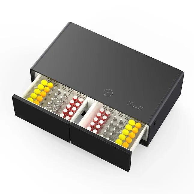 FORNO Evoluto 51" Smart Coffee Table – Dual Fridge Drawers Black FCTFR7006-51BLK