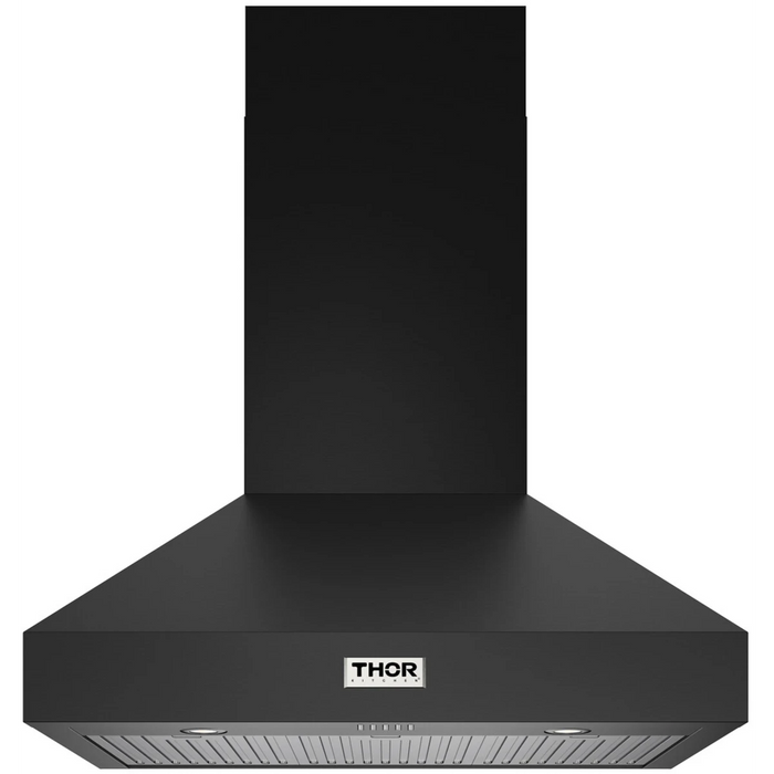 THOR Wall Mount Range Hood, 3-Speed 800 CFM Blower Range Hood TRH30PB