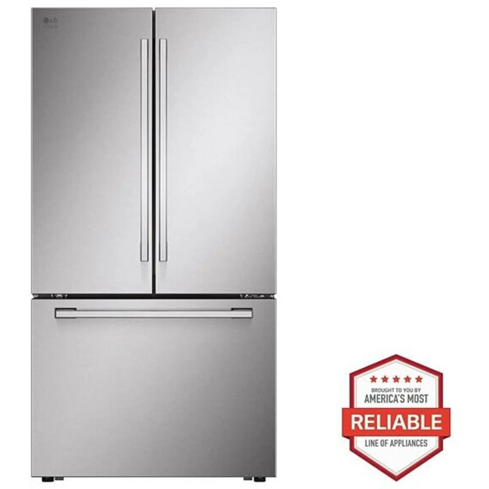 LG 36" Counter-Depth Freestanding French Door Smart Refrigerator, SRFB27W3