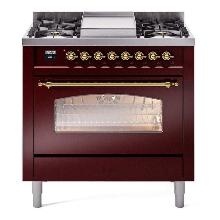 ILVE Nostalgie II 36" Dual Fuel Natural Gas Range, UP36FNMP