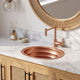 Nauxus Round Custom Handmade Copper Bathroom Sink RCB04-NX