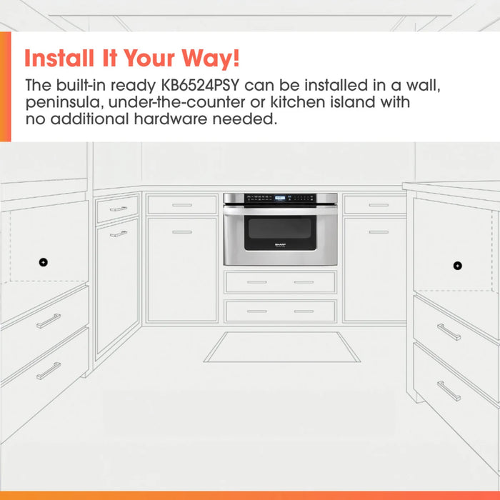 SHARP 24" Microwave Drawer™ Oven, KB6524PSY