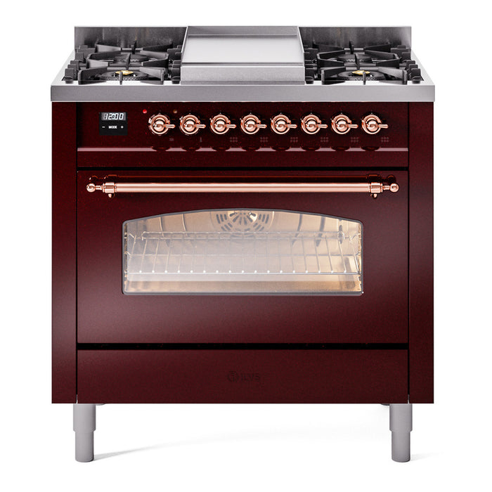 ILVE Nostalgie II 36" Dual Fuel Natural Gas Range, UP36FNMP