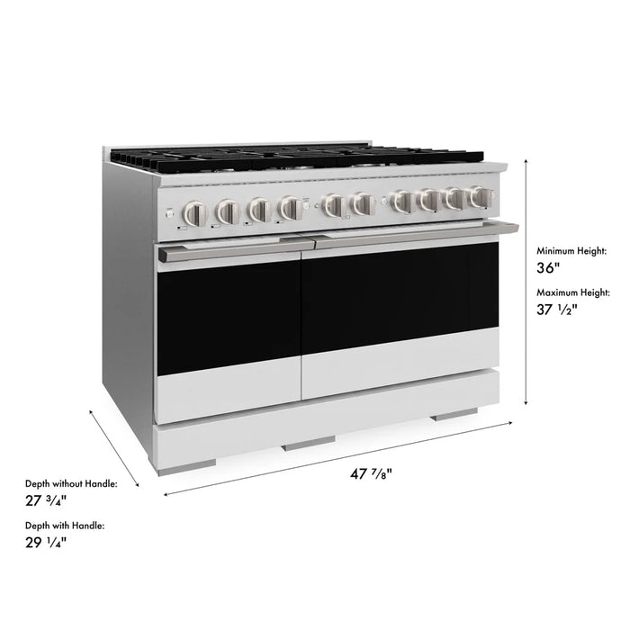 ZLINE Marino Double Oven Dual Fuel Range MDRS-WM-48