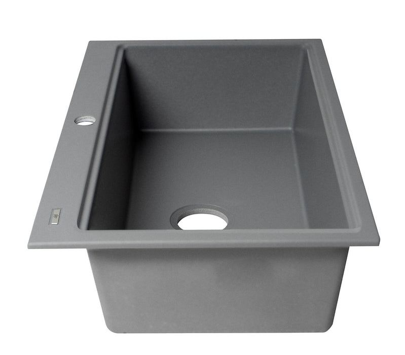 ALFI brand  34" Granite Composite Workstation Step Rim Sink, Accessories AB3418SBDI