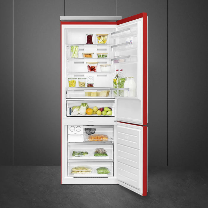 SMEG 28" Freestanding Bottom Mount Refrigerator, FA490URR