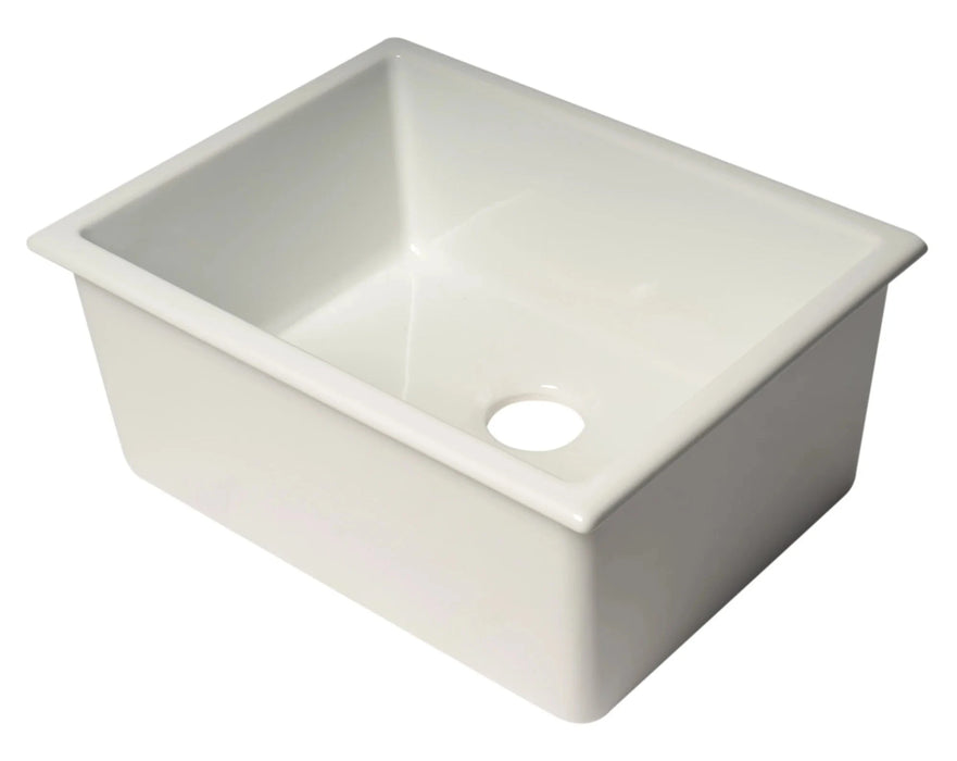 ALFI brand 24" Undermount / Drop In Fireclay Kitchen Sink AB2418UD