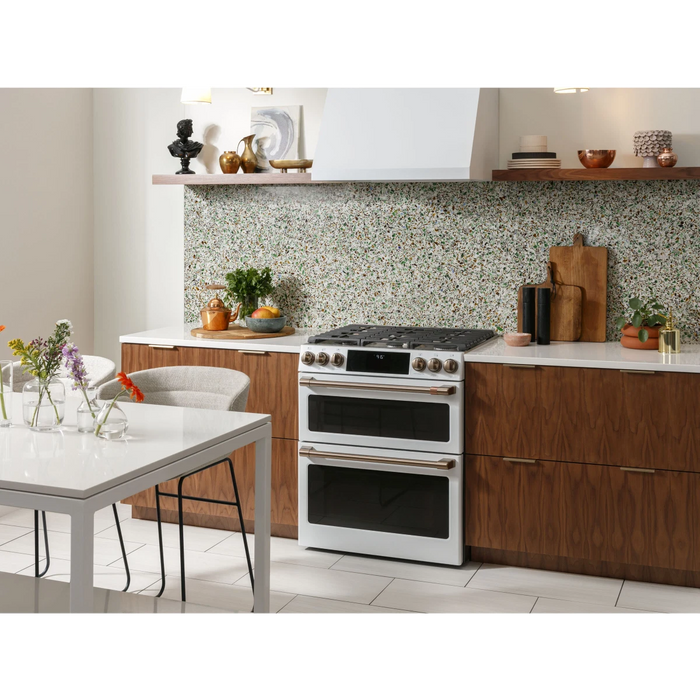 Cafe 30" Slide-In Smart Gas Range, CGS750P4MW2