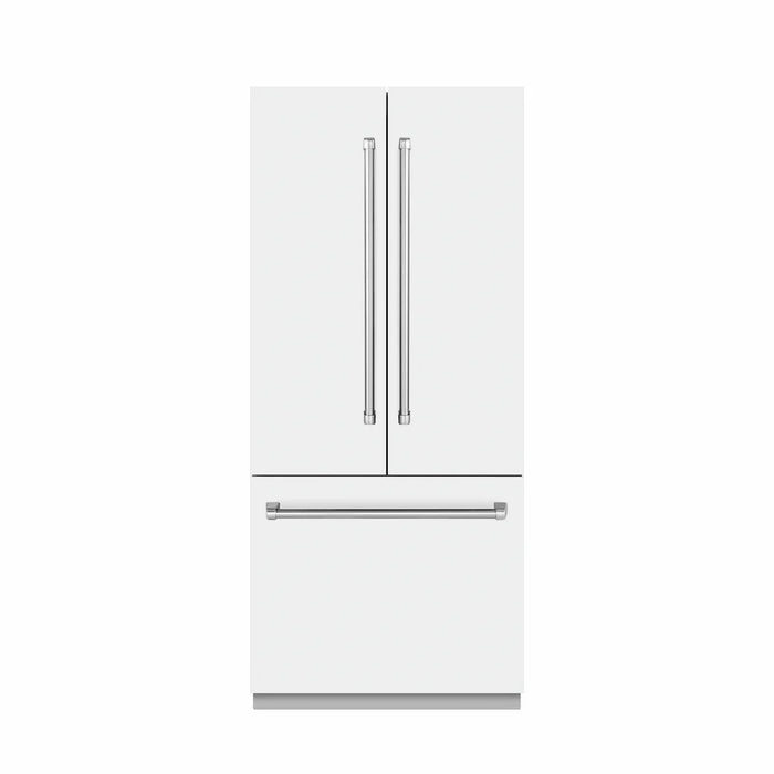 ZLINE 36" French Door Built-In Bottom Freezer Refrigerator, Water Dispenser, Ice Maker SRBIV-BS-36