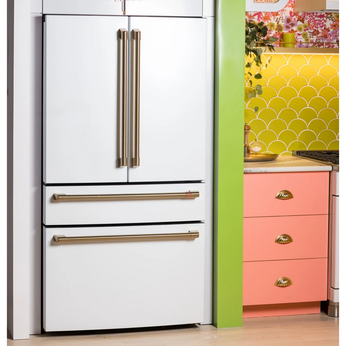 Cafe 36" Freestanding 4-Door French Door Smart Refrigerator, CGE29DP4TW2