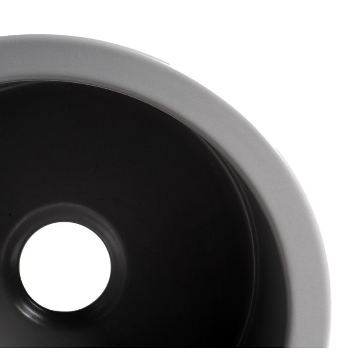 ALFI brand Round 18" Undermount / Drop In Fireclay Prep Sink ABF1818R