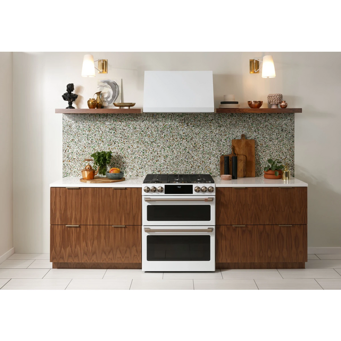 Cafe 30" Slide-In Smart Gas Range, CGS750P4MW2