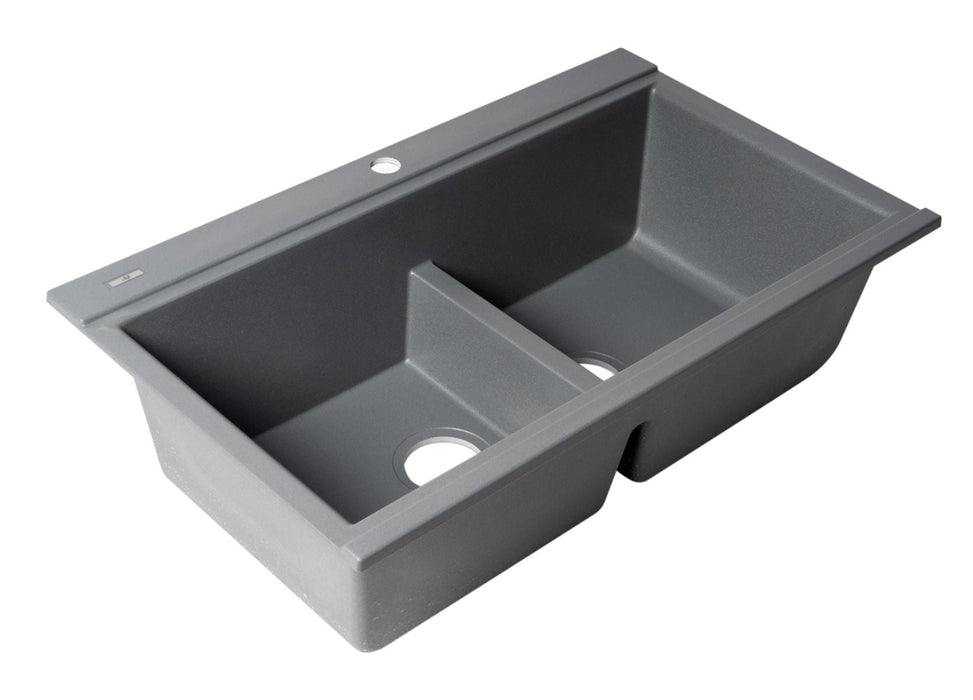 ALFI brand 34" Granite Composite Workstation Step Sink, Accessories AB3418DBDI