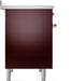 ILVE Nostalgie II 40" Electric Range, Burgundy, Copper Trim UPDI406NMPBUP ILVE