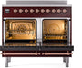 ILVE Nostalgie II 40" Electric Range, Burgundy, Copper Trim UPDI406NMPBUP ILVE